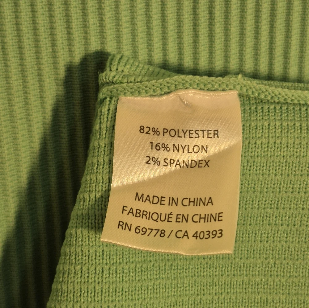 Green Ribbed Knit Dress - Picture 7 of 7